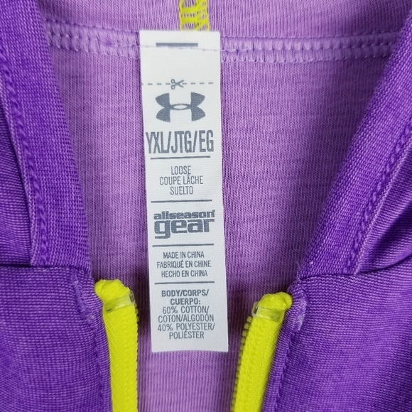 Under Armour Girl's Reversible Zip-Up Sleeveless Hoodie Jacket NWT - Picture 5 of 15
